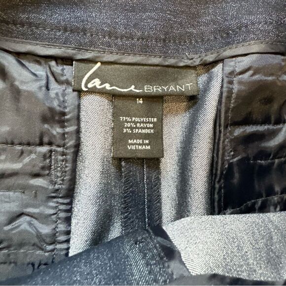 Lane Bryant Denim Chambray Trouser Dress Pants - Picture 8 of 8